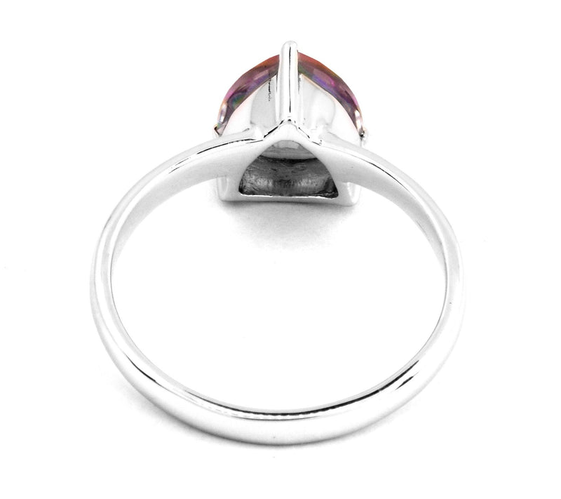 Affinity Gems Green Coated Quartz Sterling Silver Ring — View 4