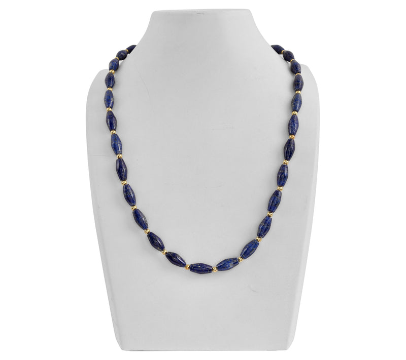 Affinity Gems Sterling Silver Lapis Lazuli Beaded Necklace — View 9