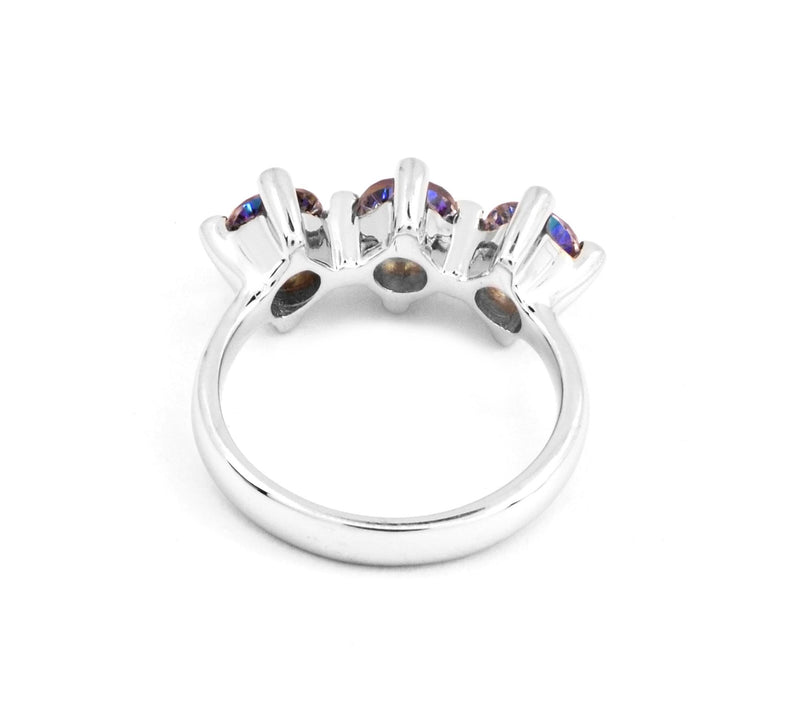 Affinity Gems Sterling Silver Blue Coated Quartz Ring — View 5