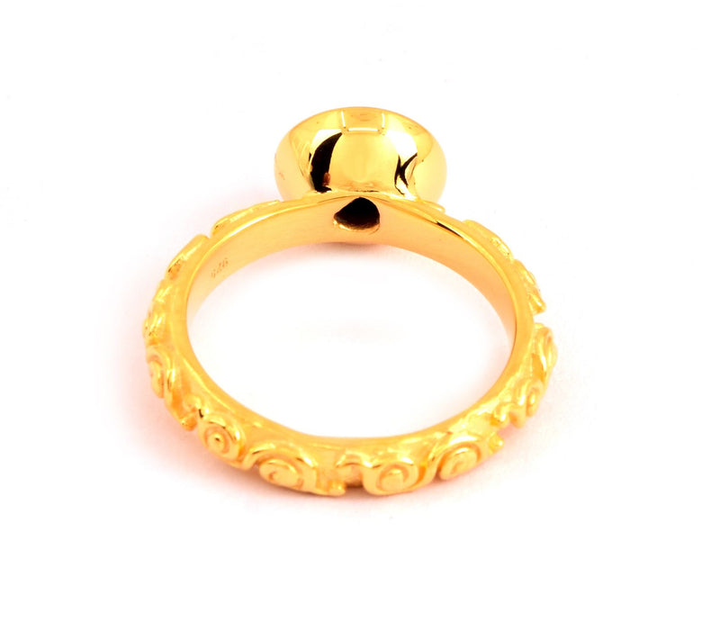 Affinity Gems Sterling Silver Turquoise Bezel Set Ring — View 5