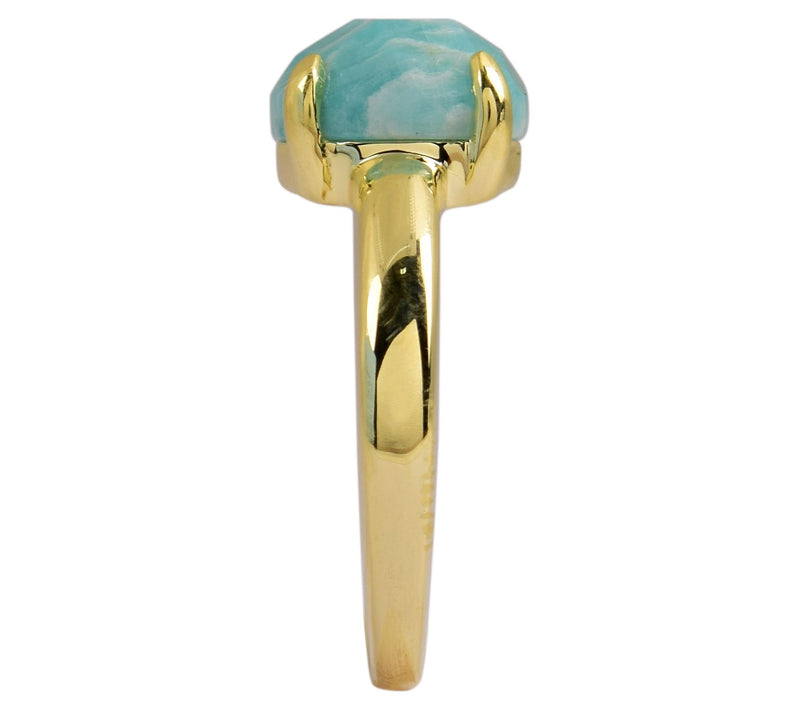 Affinity Gems 14K Gold-Plated Sterling Silver Amazonite Ring — View 7