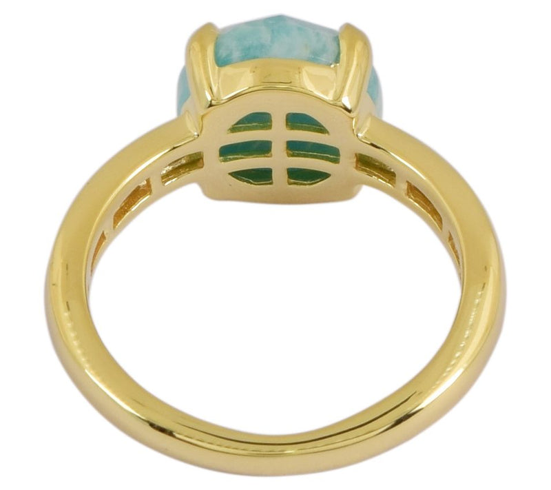 Affinity Gems 14K Gold-Plated Sterling Silver Amazonite Ring — View 5