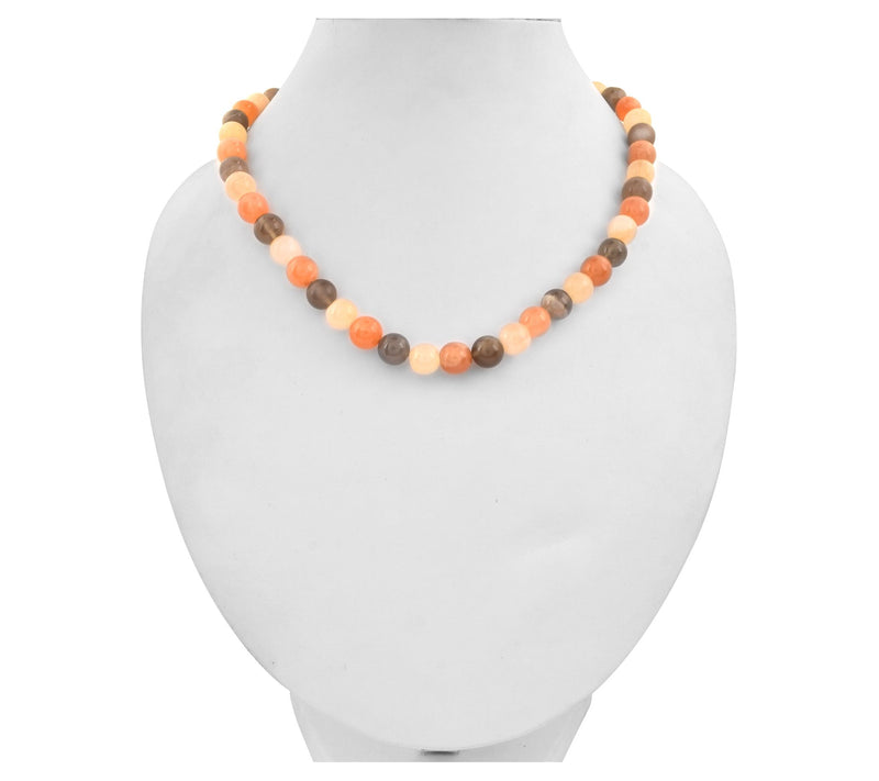 Affinity Gems Sterling Silver Moonstone Beaded Necklace — View 4