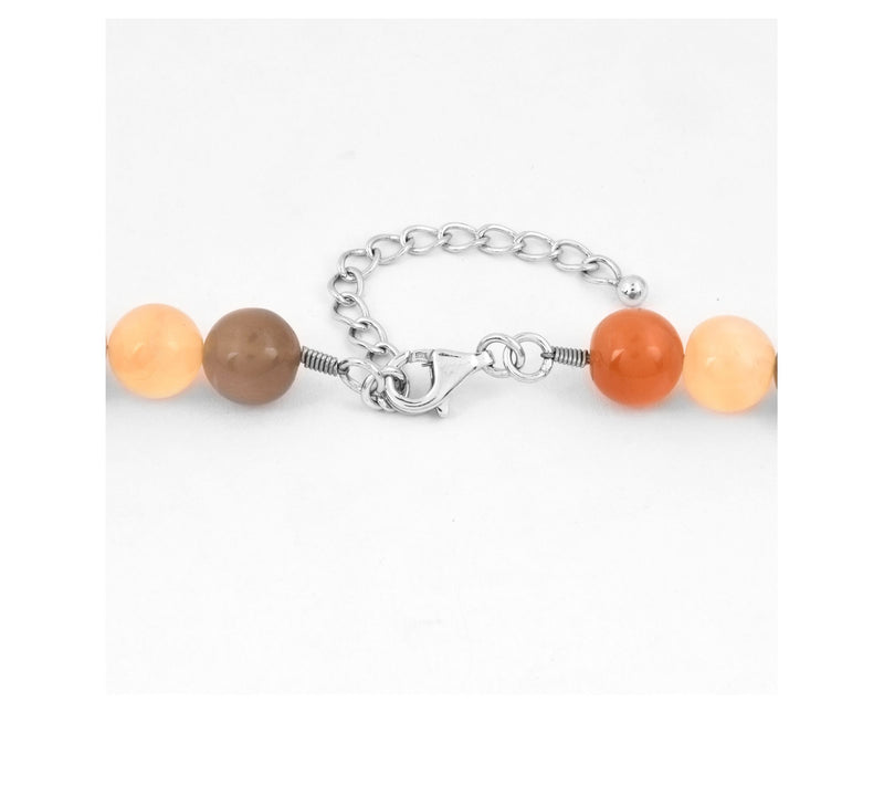 Affinity Gems Sterling Silver Moonstone Beaded Necklace — View 5
