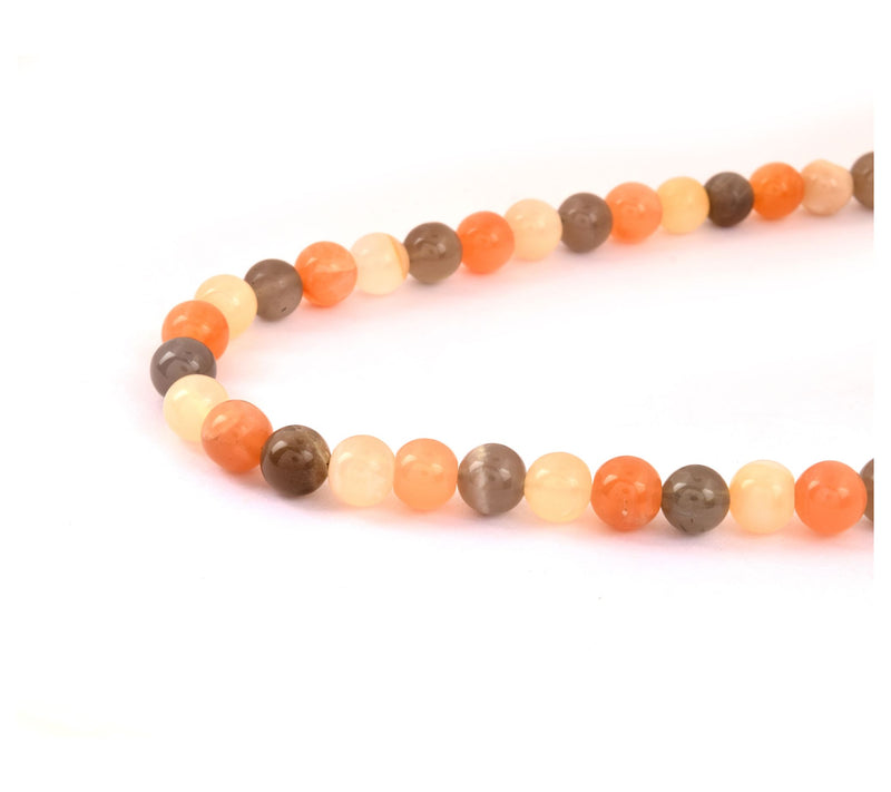 Affinity Gems Sterling Silver Moonstone Beaded Necklace — View 6