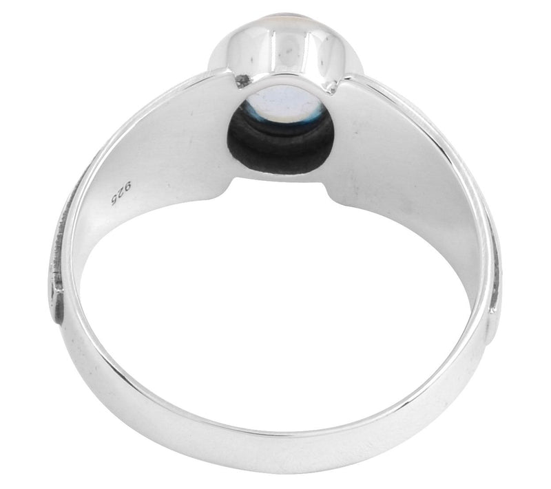 Artisan Crafted Sterling Silver Blue Topaz Bezel Set Ring — View 5