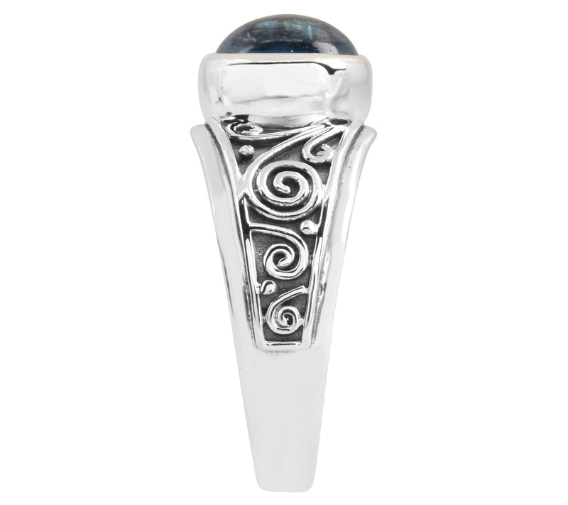 Artisan Crafted Sterling Silver Blue Topaz Bezel Set Ring — View 7