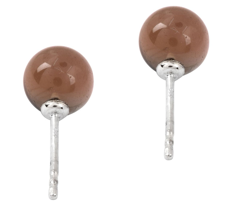 Affinity Gems Sterling Silver Smoky Quartz Stud Earrings — View 6