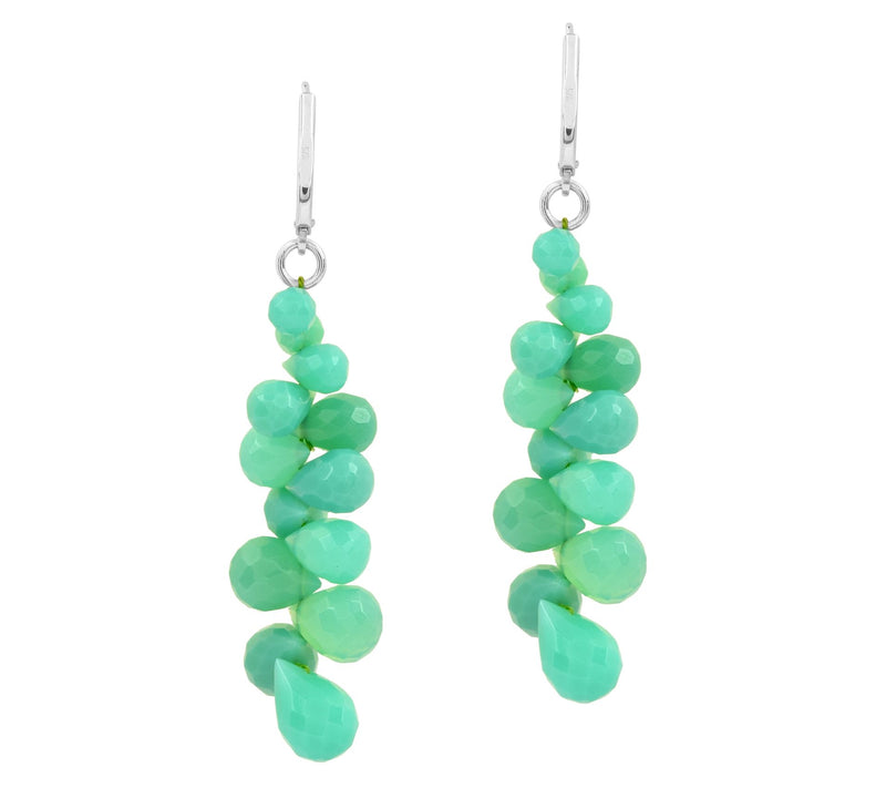 Affinity Gems Chrysophrase C. Chalcedony Dangle Earrings — View 5