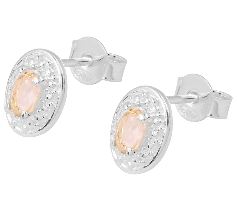 Affinity Gems Sterling Champagne Coated QuartzEarrings — Main view