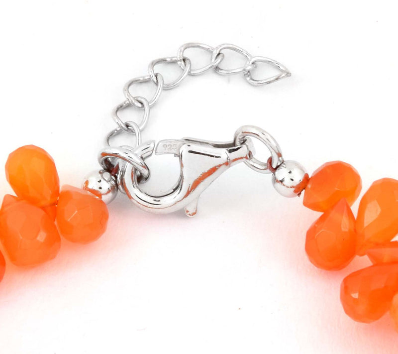 Affinity Gems Sterling Silver Carnelian Beadedracelet — View 6