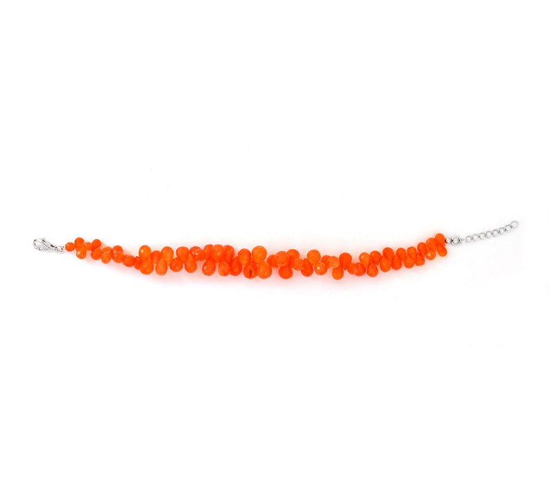 Affinity Gems Sterling Silver Carnelian Beadedracelet — View 5