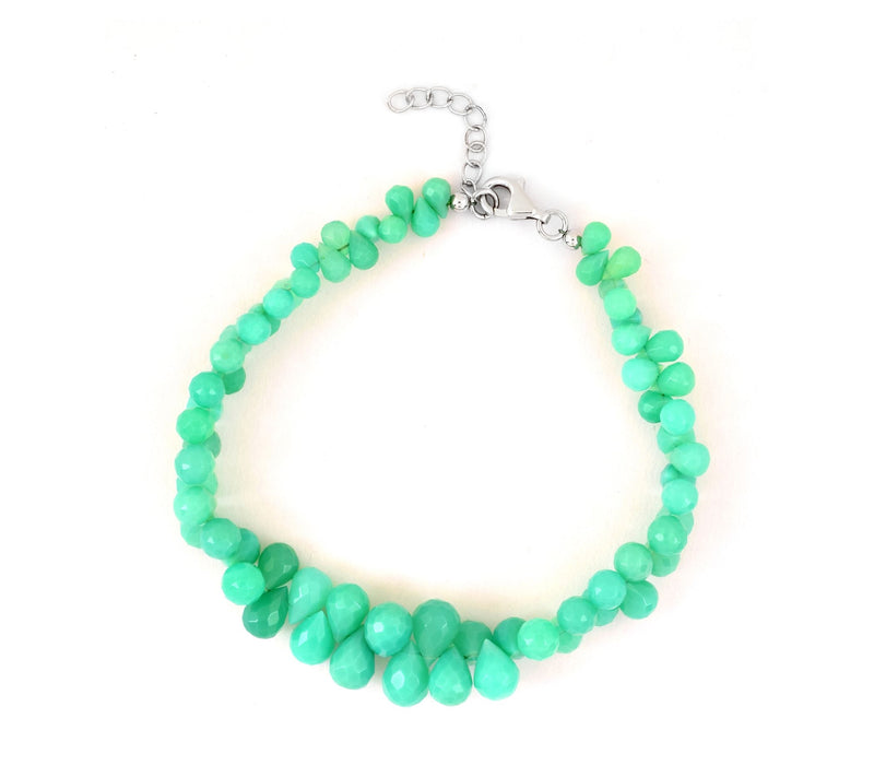 Affinity Gems Chrysophrase C. Chalcedony Gemstone Bracelet — View 5
