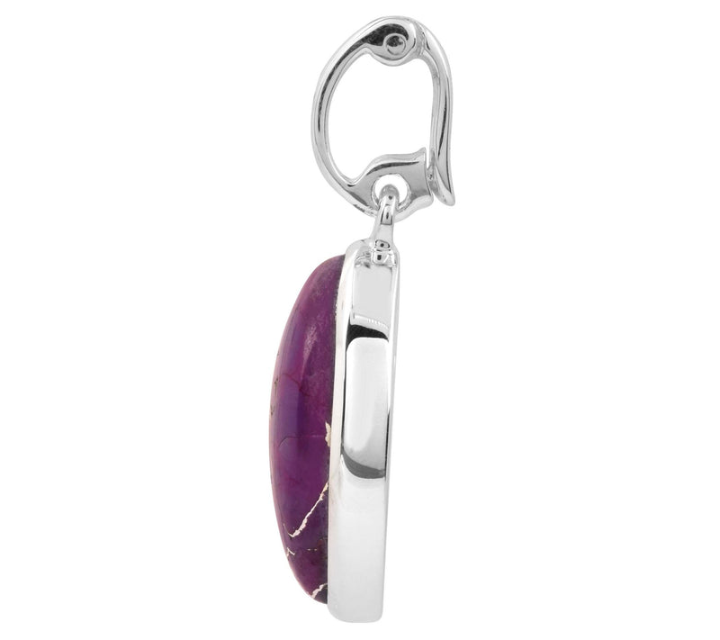 Affinity Gems Sterling Purple Turquoise Gemstone Pendant — View 5