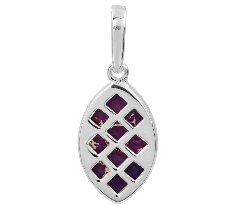 Affinity Gems Sterling Purple Turquoise Gemstone Pendant — View 7