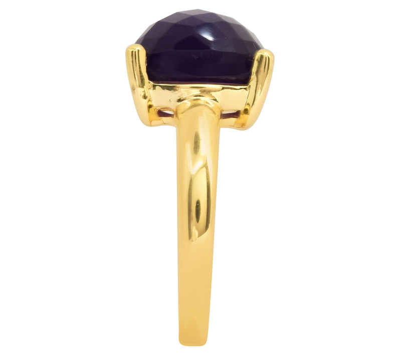 Affinity Gems 14K Gold Plated Sterling Silver Amethyst Ring — View 5