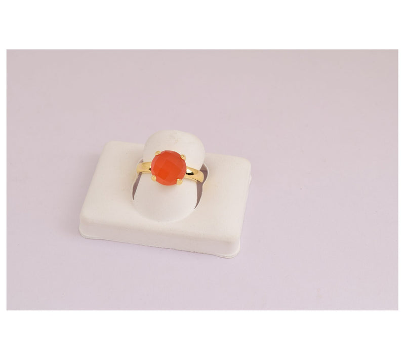 Affinity Gems 14K Gold Plated Sterling Silver Carnelian Ring — View 8