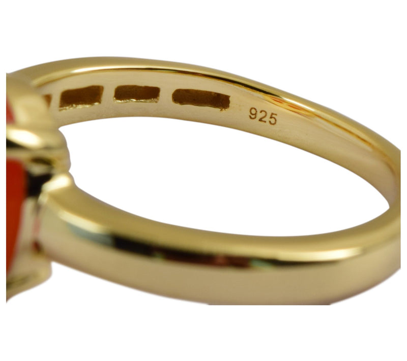 Affinity Gems 14K Gold Plated Sterling Silver Carnelian Ring — View 6
