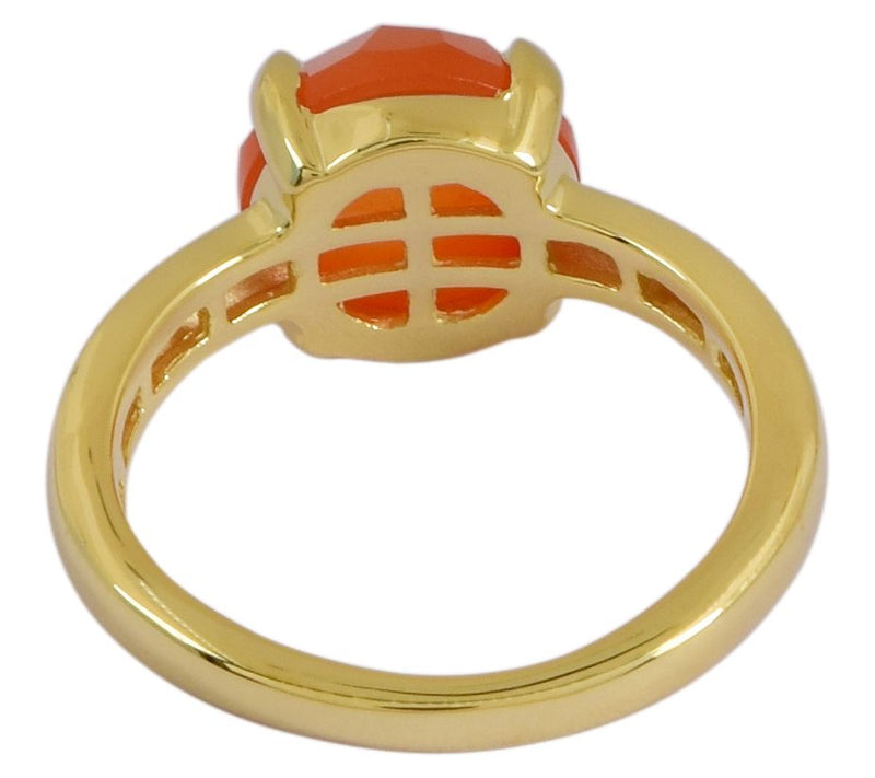 Affinity Gems 14K Gold Plated Sterling Silver Carnelian Ring — View 5