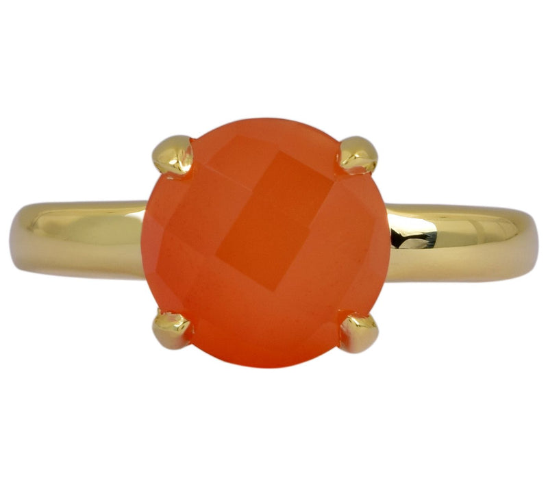 Affinity Gems 14K Gold Plated Sterling Silver Carnelian Ring — View 4