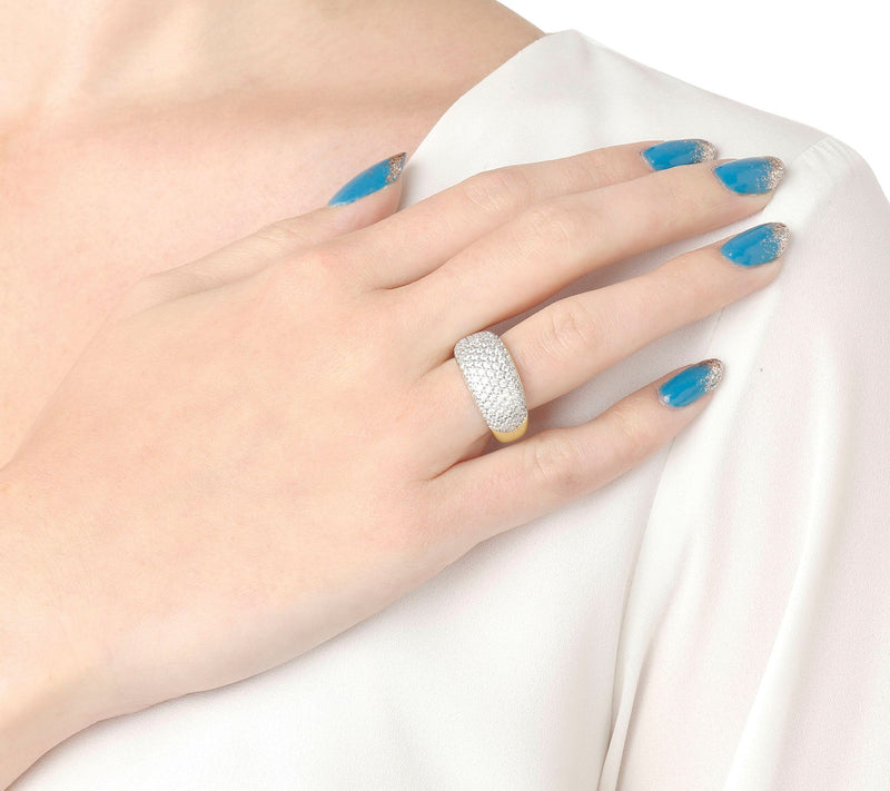 Louis Dell'Olio 1.70 cttw Pave Band Ring, Sterlng — View 9