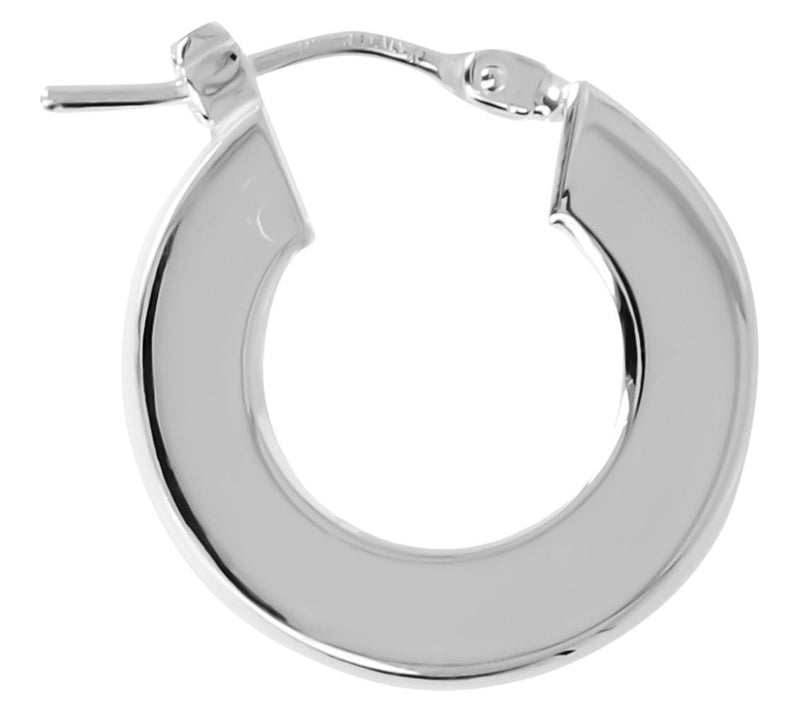 Italian Silver Enamel Hoop Earrings, Sterling Slver — View 12