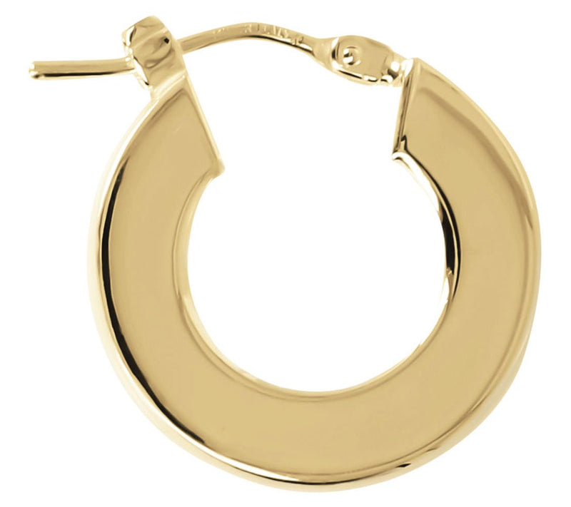 Italian Silver Enamel Hoop Earrings, 18K Gold Plated — View 12
