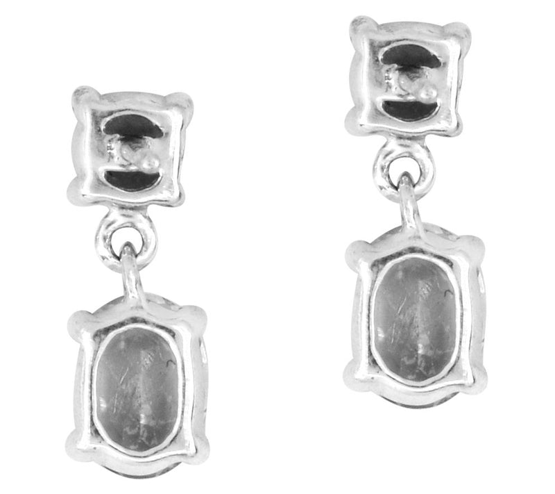 Affinity Gems Sterling Silver Green Coated Quartz Earrings — View 5