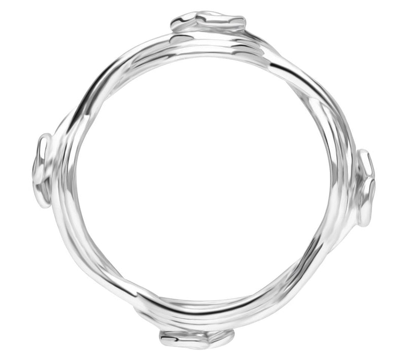 Goddaughters Sterling Silver Rose Ring — View 3