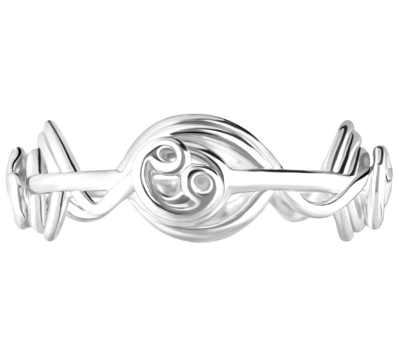 Goddaughters Sterling Silver Rose Ring — View 2