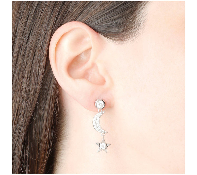 Louis Dell'Olio Sterling Silver Star & Moon Earings — View 7