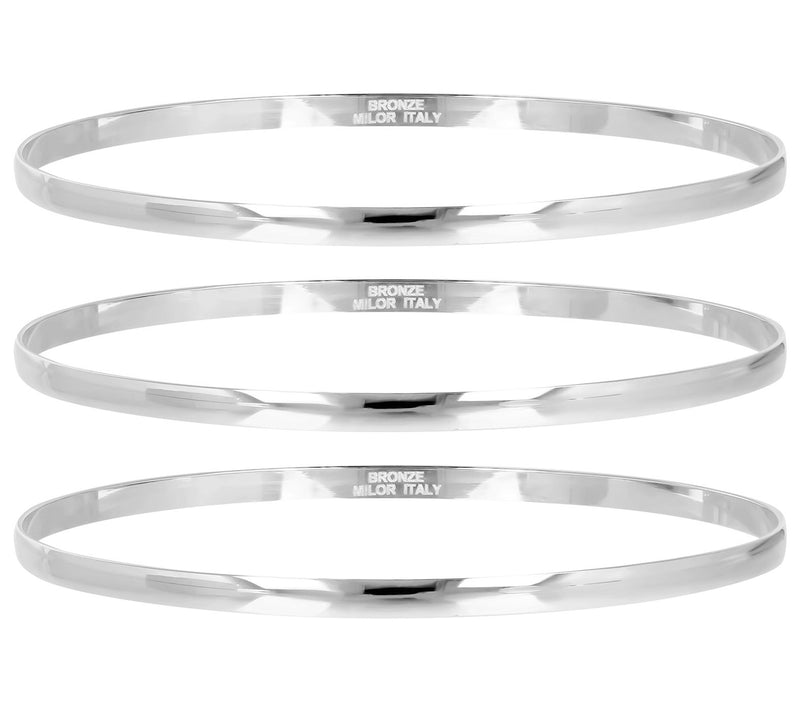Bronzo Italia Set of 3 Polished Bangles — View 9