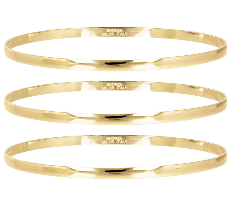 Bronzo Italia Set of 3 Polished Bangles — View 7