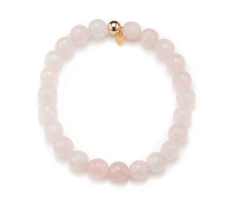 Alkeme 10K Gold & Rose Quartz 8mm Set of 2 Strech Bracelets — View 4