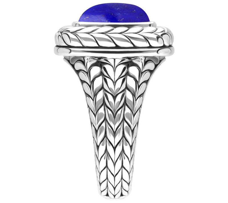 Tiffany Kay Herringbone Lapis Cushion Ring — View 2