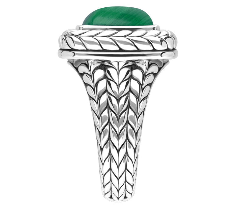 Tiffany Kay Herringbone Malachite Cushion Ring — View 3
