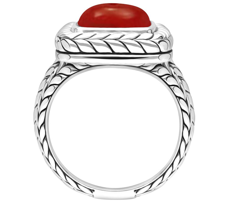 Tiffany Kay Sterling Cushion Cut Carnelian Ring — View 3