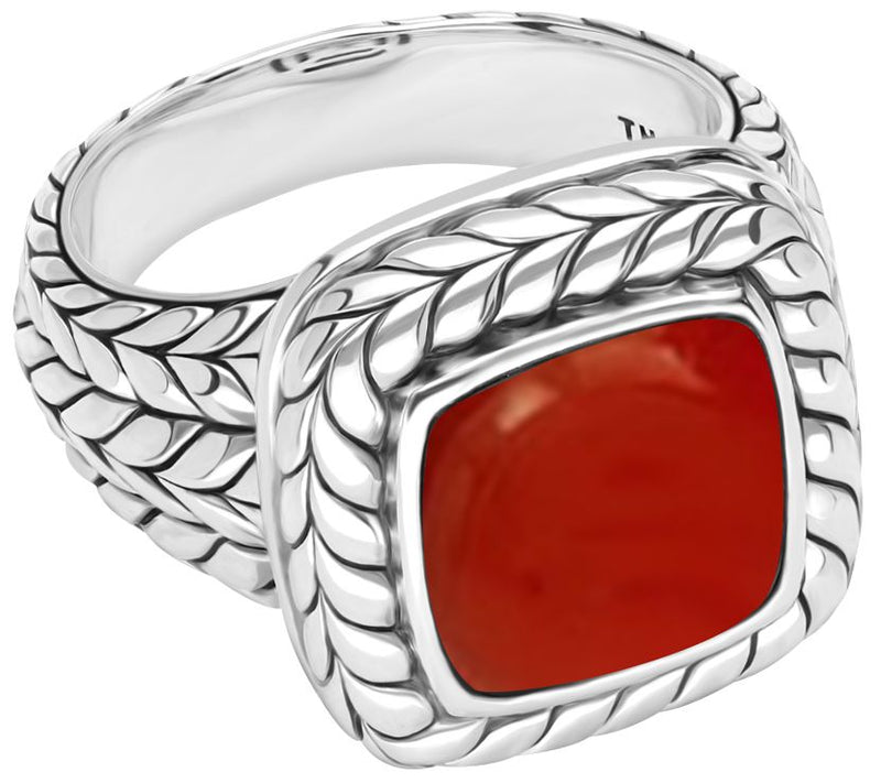 Tiffany Kay Sterling Cushion Cut Carnelian Ring — Main view