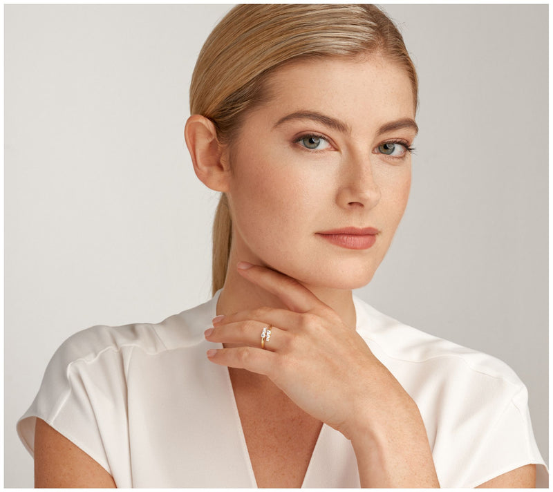 Diamonique 0.7 cttw Bypass Ring, Sterling Silver — View 6