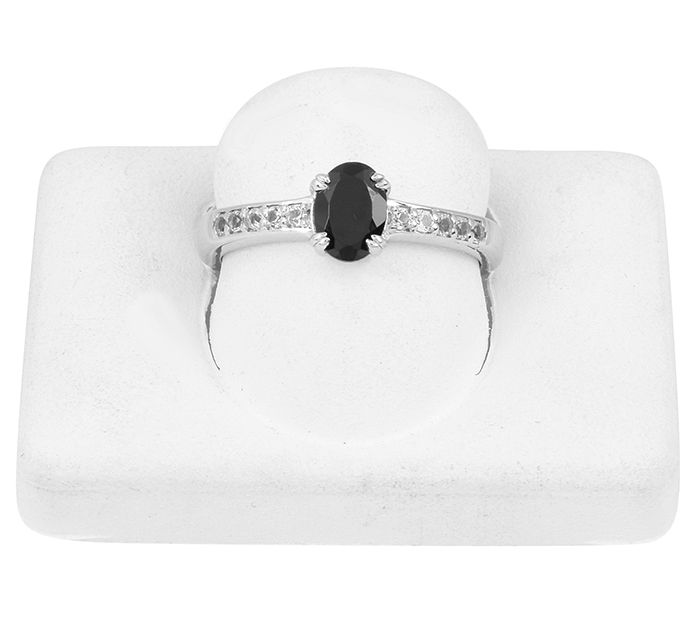 Affinity Gems Sterling Silver Black Spinel Ring — View 8