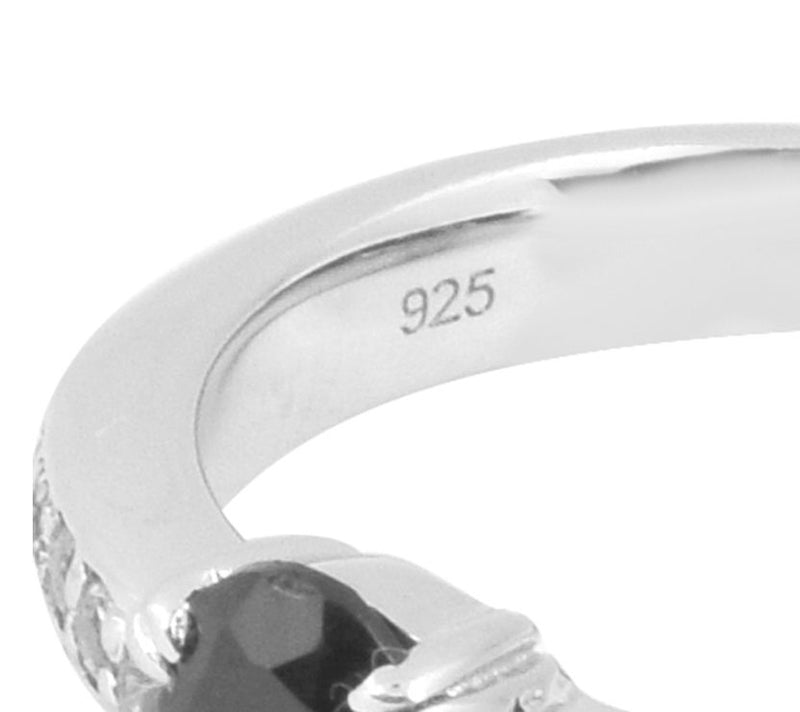 Affinity Gems Sterling Silver Black Spinel Ring — View 6