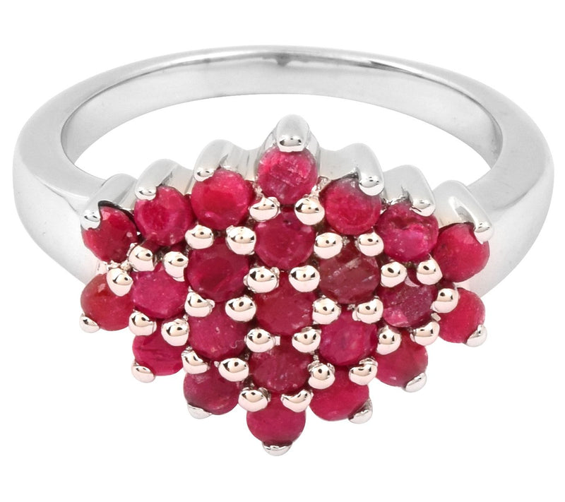 Affinity Gems Dyed Red Corundum Ring, S terling Silver — View 5