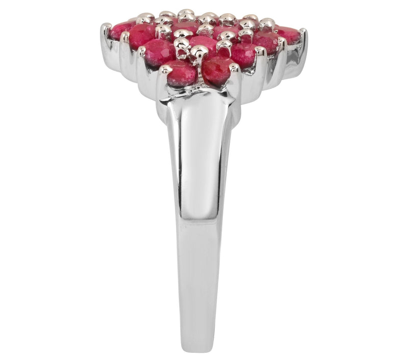 Affinity Gems Dyed Red Corundum Ring, S terling Silver — View 4