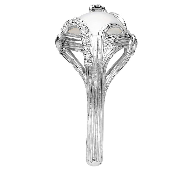 Ariva Sterling Silver Mabe Pearl Ring — View 3
