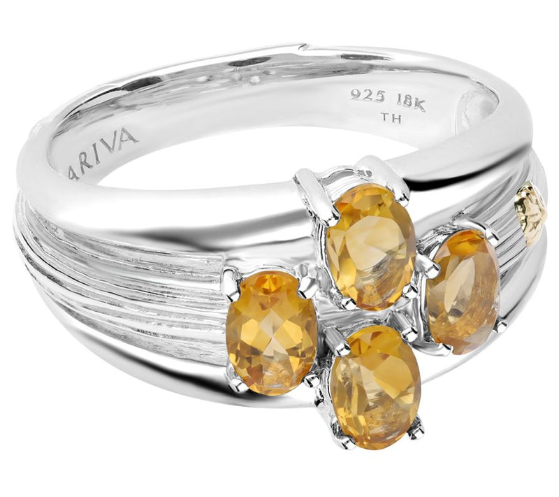 Ariva Sterling Silver Gemstone Ring — View 3