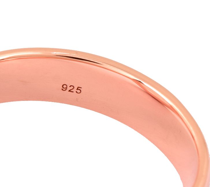 Affinity Gems Rose Quartz Cabochon Ring, 14K Rose Gold Plated — View 8