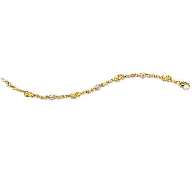 Ariva 14K Gold Clad Cultured Pearl Bracelet — View 2