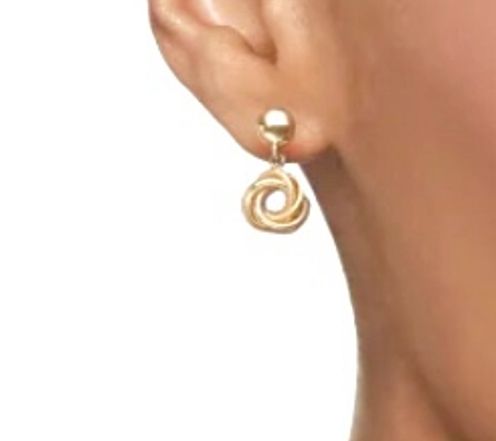 Alkeme 14K Love Knot Dangle Earrings — View 5