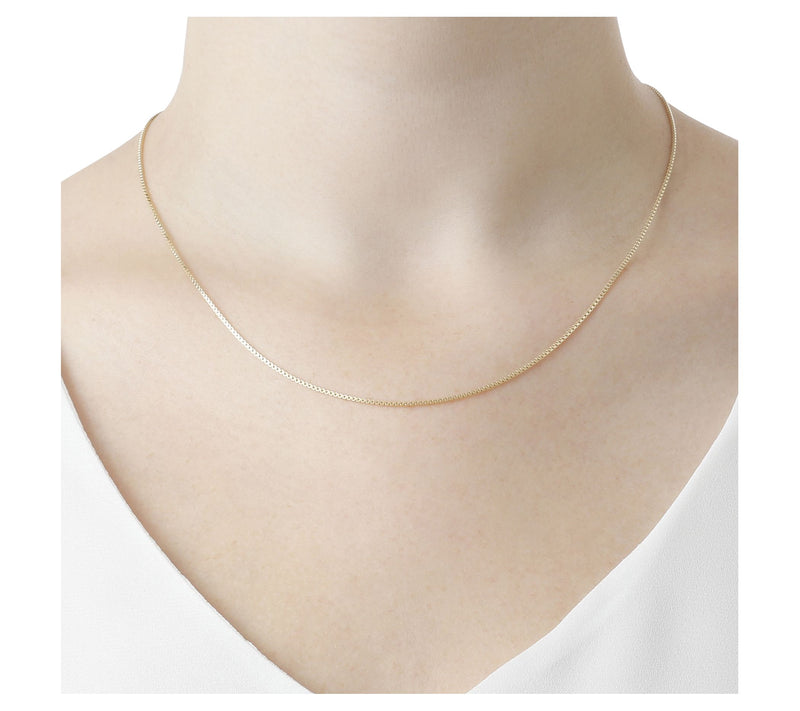 Veronese 18K Clad 18" Fine Box Chain N ecklace — View 5