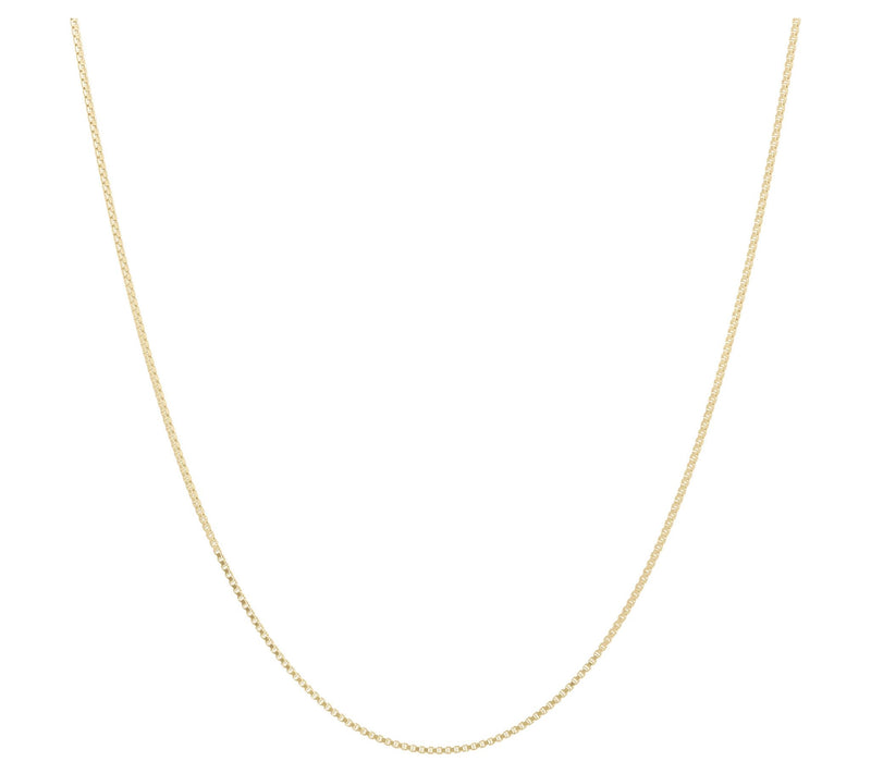 Veronese 18K Clad 20" Fine Box Chain Necklace — View 3
